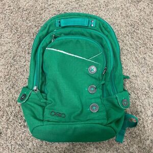 OGIO Green Backpack Polka Dot Lining Button Detail Tech Laptop Bag School Travel